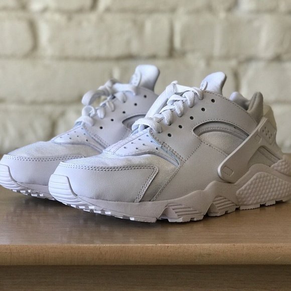 Nike Air Huarache Triple White Womens 11/ Mens 9.5 Sneakers Shoes Pure P… - Picture 5 of 10